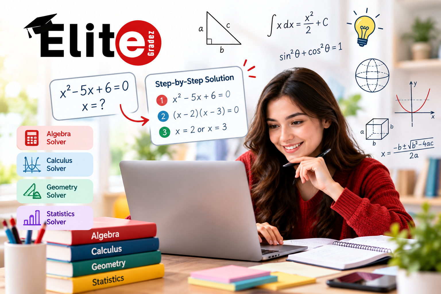 website that answers math problems